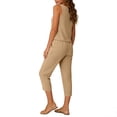 thumbnail image 2 of ShomPort Pajamas Set for Women Comfy Breathable Tank Tops and Capri Pants Summer Matching Lounge Set Sleepwear, 2 of 5