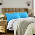 thumbnail image 2 of Zippered Cases Pillowcases Covers Egyptian Cotton 2-Pack (20 x 30 Inch, Blue), 2 of 5