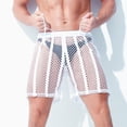 thumbnail image 2 of Mens Underwear Men Casual Fashion Solid Underwear Mesh Striped Breathable Low Waist Briefs, 2 of 5