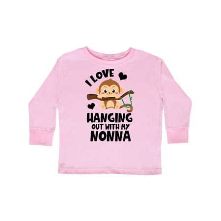 

Inktastic Monkey I Love Hanging out with My Nonna Gift Toddler Boy or Toddler Girl Long Sleeve T-Shirt