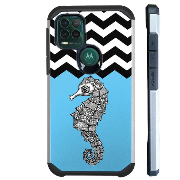 Compatible with Motorola Moto G Stylus 5G (2021) Hybrid Fusion Guard Phone Case Cover (SeaHorse)