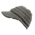thumbnail image 2 of SHTXOZHI Warm Winter Hats for Women Knitted Crochet Beanies with Brim Outdoor Snow Ski Caps, 2 of 5