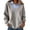 Gray1, variant on Ohufall Oversized Two-In-One Sweater for Women, Deep V Neck Built-In Collar Casual Layering Top