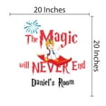 thumbnail image 3 of THE MAGIC - Kids Boys Bedroom Magic Quote Lettering Art Cartoon Character Flying Carpet Decoration Art Personalized Name Aladdin Themed Design Vinyl Wall Decal - The Magic Will Never End 20" x 20", 3 of 3