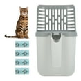 thumbnail image 1 of Pala para Arena para Gatos Unique Bargains, Pala Duradera con Bolsas de Repuesto, Pala para Arena Sin Desorden, Diseño Conveniente de Soporte para Pala, Blanco Gris, 1 of 7