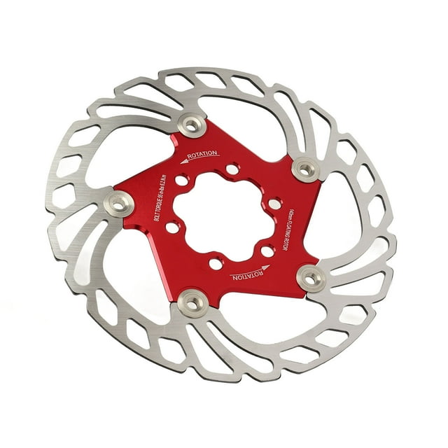 Disque de Frein de Vélo de Route avec 6 Vis, Grand Disque de Frein Flottant de Vélo Rouge Creux pour Remplacement