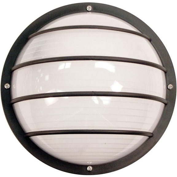 Solus S761WF-LE26W-BK Bulkhead Wall & Ceiling Mount Light with 3000K Energy Star LED Lamp, Durable & Frosted Polycarbonate Lens, Fade & Rust Resistant, UL Listed, 10 ¼" H x 10 ¼" L x 5.125" W, Black