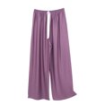 thumbnail image 1 of VEKDONE Pantalon Long en Lin pour Femmes Violet Taille Unique, 1 of 2