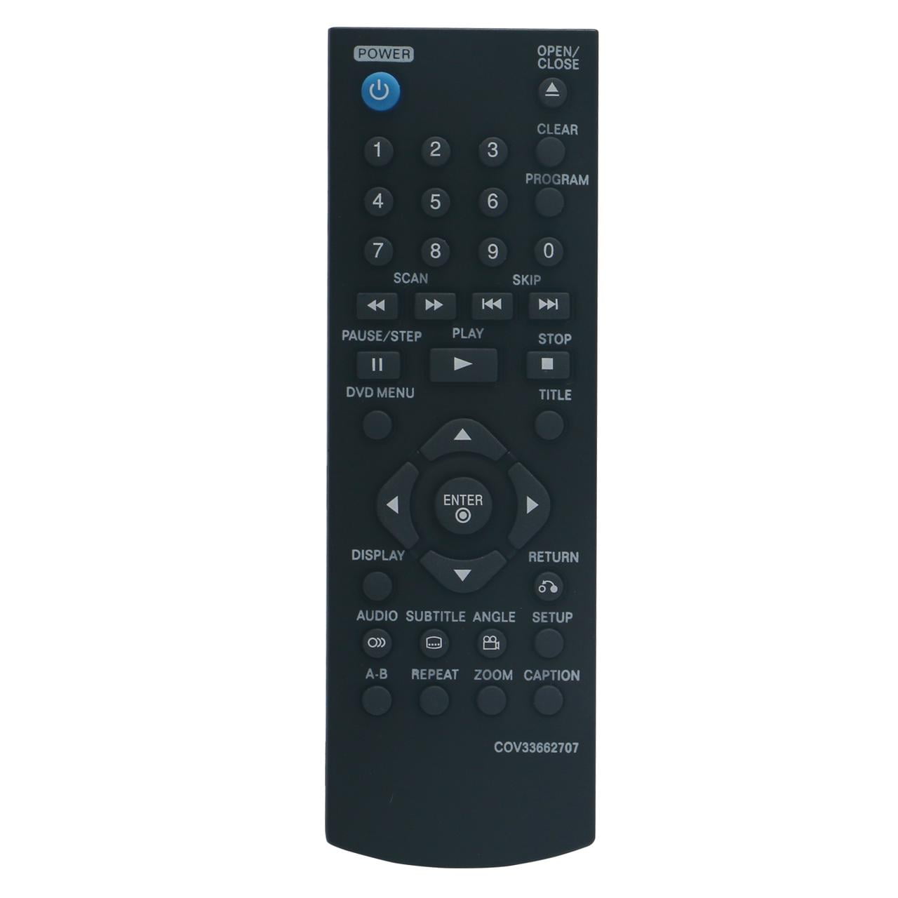 New COV33662707 Replace Remote Control fit for LG DVD Player DVX492 DP132 DP122 DVX490