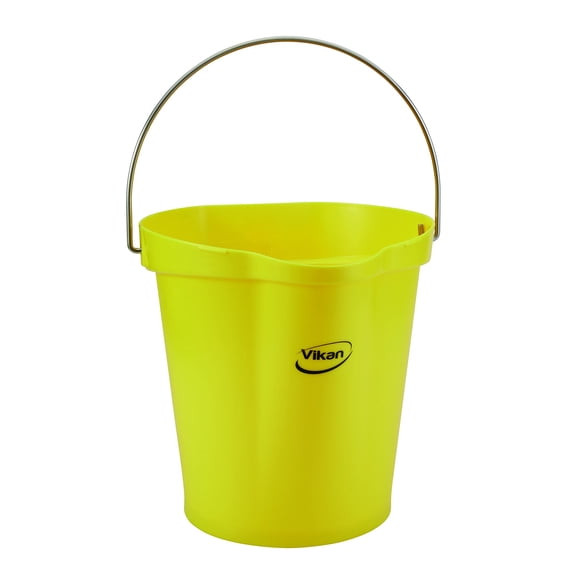Vikan 56866 Pail,3 gal.,PP/SS,Yellow CA1