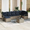 thumbnail image 1 of vidaXL Garden Sofa Set 8 pcs Grey Poly rattan, 1 of 5