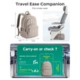 thumbnail image 3 of BAGSMART College Backpack, Lightweight Bookbag with 15.6 inch Laptop Compartment, Casual Daypack for Travel Work Commuter, Camel, 3 of 7
