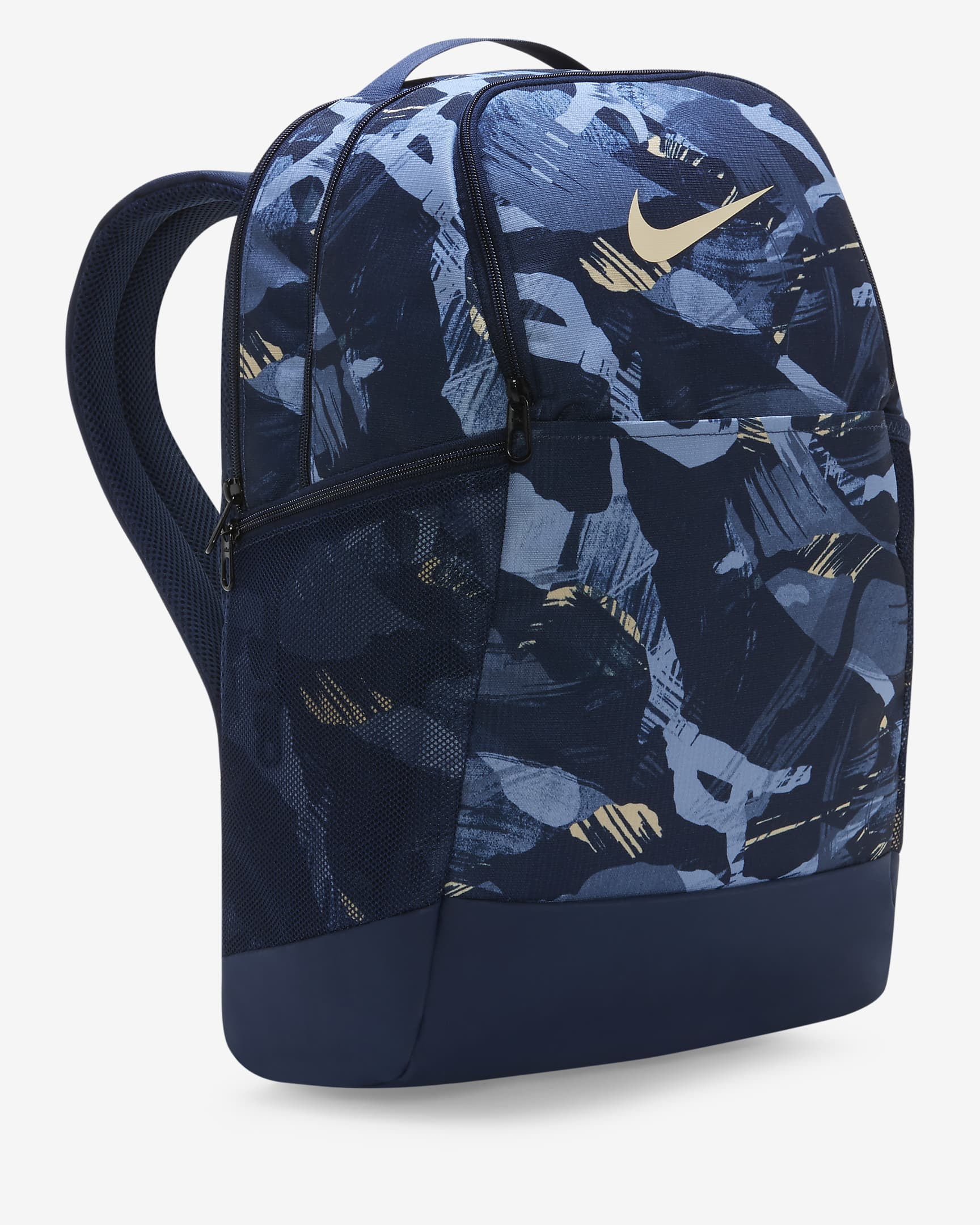 Nike Brasilia Backpack Midnight Navy Pale Vanilla DR6110 410 Sz Medium