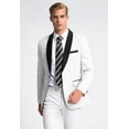 thumbnail image 2 of COOFANDY Wedding Outfit for Men 2 Piece Mens Suit Slim Fit Tuxedo with Shawl Lapel for Grooms, 2 of 6