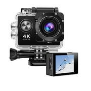 Elegant Choise Action Camera 4K WiFi Sport Waterproof EIS HDDVR DV Camcorder Recorder, Black