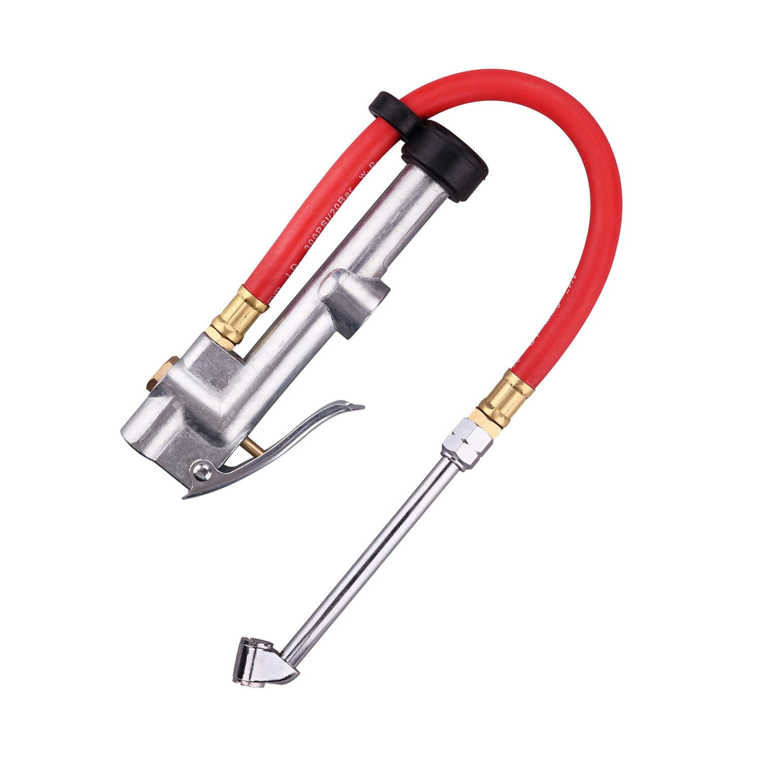 with Heavy Duty Straight Head Air Chuck and 12 Hose 10 to 90 PSI WYNNsky Bayonet Style Tire Inflator Gauge 