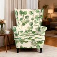 thumbnail image 3 of Chririnla Wingback Chair Covers Leaf 2 Piece Wingback Chair Slipcover for Bedroom, Polyester Fabric Non-slip Stain Resistant Single-Seat Wingback Armchair Covers, 3 of 7