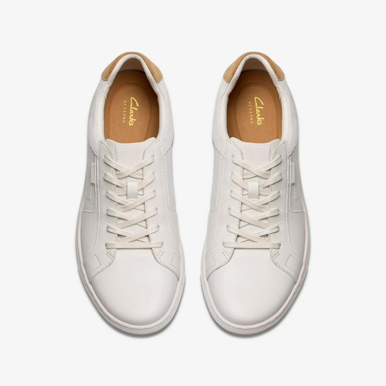 Clarks Men Shoes Mapstone Lace White Leather Walmart
