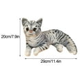 thumbnail image 3 of Realistic 11.4-inch Black Cat Plush Toy, 3D Simulation Lying Feline Stuffed Animal for Decor E#057 Black, 3 of 3