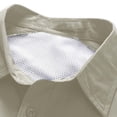 thumbnail image 6 of VSSSJ Men's Fishing Shirts with Zipper Pockets Quick Dry Short Sleeve Button Down Shirt Lightweight Casual Outdoor Hiking Work Shirts Beige M, 6 of 7
