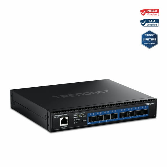 TRENDnet TL2-F7080 8-Port 10G Layer 2 Managed SFP  Switch,