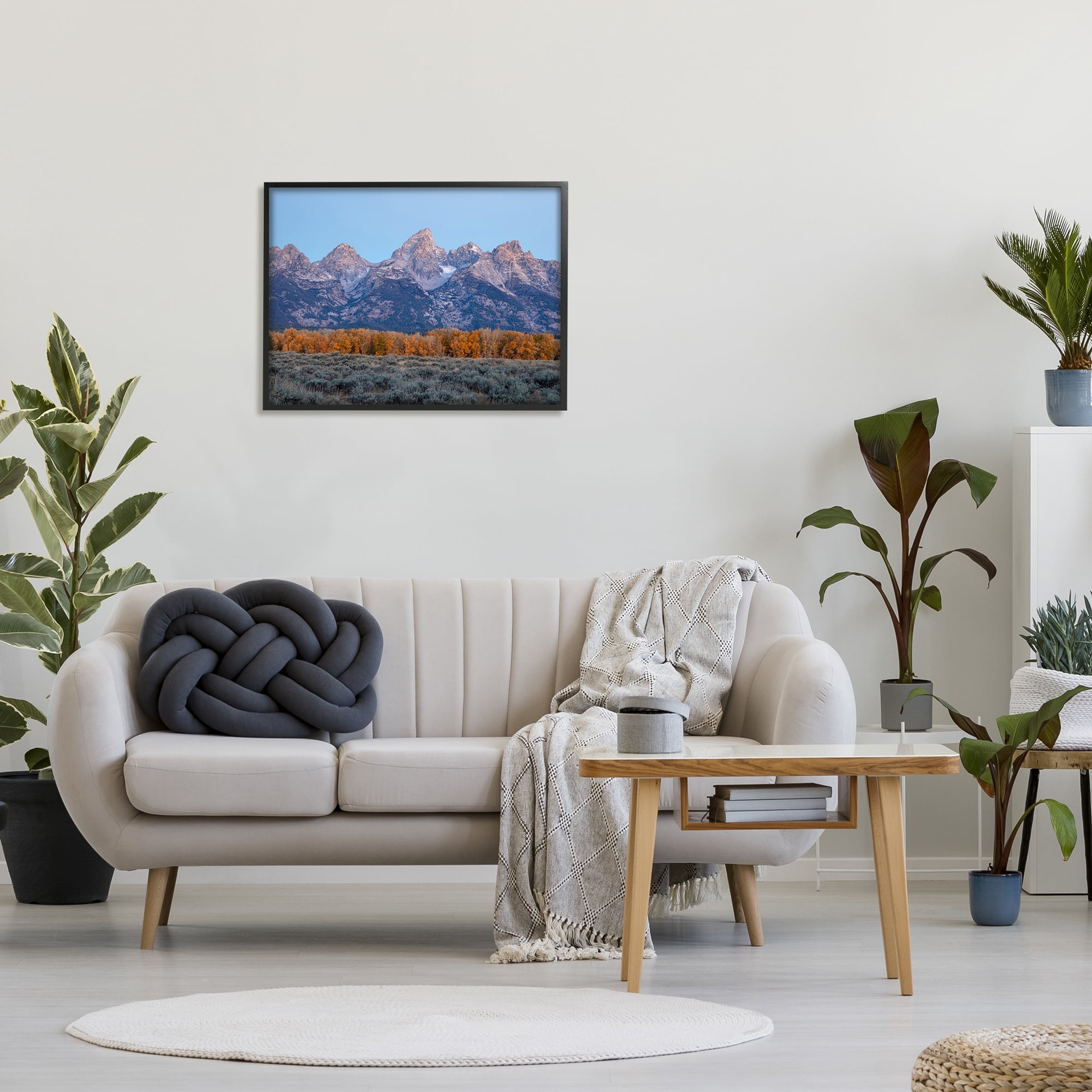 Stupell Industries Mountain Peaks Scenery Landscape Photography Black Framed Art Print Wall Art, 30 x 24