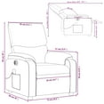 thumbnail image 4 of vidaXL Electric Massage Recliner Chair Cream Fabric, 4 of 5