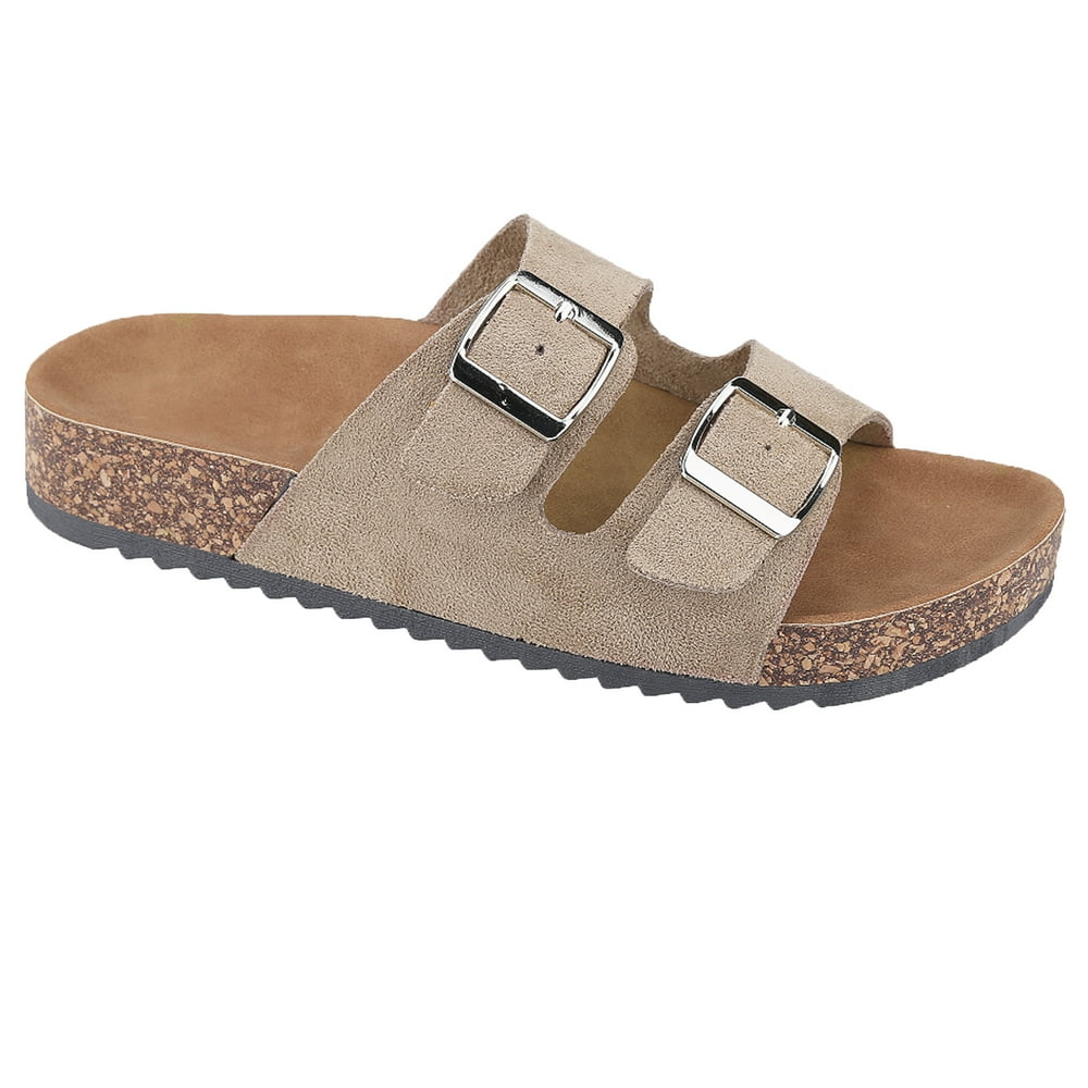 women's casual buckle straps sandals flip flop platform footbed sandals