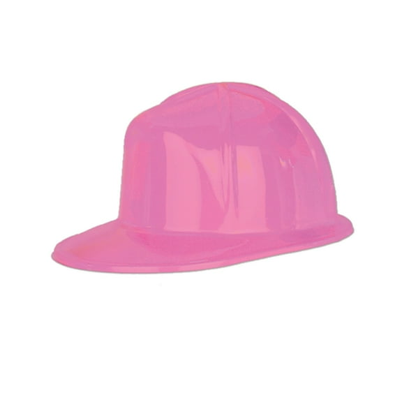 Beistle Club Pack of 48 Pink Plastic Construction Helmet Costume Accessory