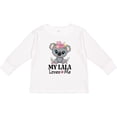 thumbnail image 3 of Inktastic My Lala Loves Me Granddaughter Koala Girls Long Sleeve Toddler T-Shirt, 3 of 5
