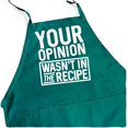 thumbnail image 1 of ApronMen BBQ Chef Apron - Your Opinion - Funny Aprons For Men (teal), 1 of 6