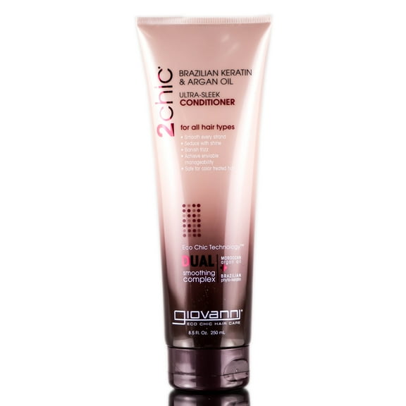 Giovanni 2Chic Ultra Sleek Conditioner- 8.5 oz - Pack of 1 with Sleek Comb