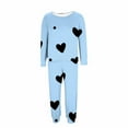 thumbnail image 5 of Annhoo Womens Oversize Outfit Crewneck Long Sleeve Trendy Print Graphic Sleepwear Soft Casual Valentine's Day Clothes, 5 of 6