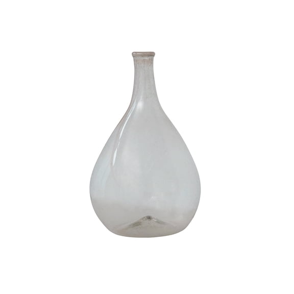 Creative Co-Op Timeless Elegance Glass Bottle Vase, Clear
