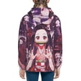 thumbnail image 4 of Anime Nezuko Kamado Youth Hoodie Long Sleeve Pullover Casual Sweatshirt Hooded Boys Girls, 4 of 9