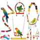 thumbnail image 4 of 15 paquetes de juguetes de loro pájaro, juguetes para pájaros, juguetes de columpio de loro Afortunado Sencillez, 4 of 5