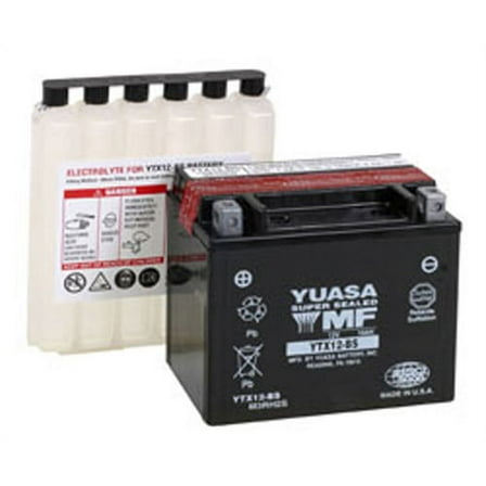 Yuasa Maintenance Free YTX12BS 12 Volt Battery YUAM3RH2STWN