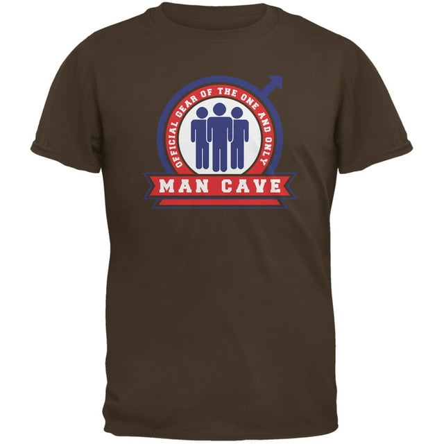 Official Man Cave Gear Brown Adult T-Shirt