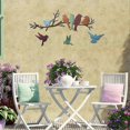 thumbnail image 4 of Metal Birds Wall Decor 1 Set Metal Bird Wall Art Bird on the Branch Wall Decor Leaves with Birds for Home Balcony Outdoor Garden Yard Decor Birds on B, 4 of 4