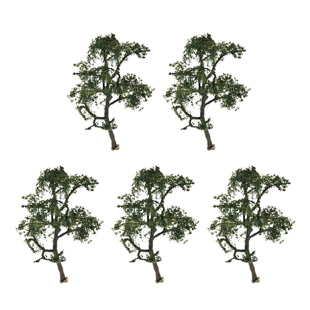 Modelos de árboles de diseño 3,54 Pulgadas Paisaje Paisaje Modelo árbol Sicomoro Diorama Decoraciones 5 Piezas