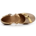 thumbnail image 5 of GERsome Girl's Latin Dance Shoes Kids Low Heel Salsa Tango Pratice Proformence Ballroom Dancing Shoes, 5 of 8