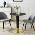 thumbnail image 2 of Modway Zinque 28" Artificial Marble Dining Table in Gold Black, 2 of 7