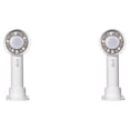 thumbnail image 1 of Monstrate Mini ventilador recargable, soporte para teléfono, senderismo, Camping, ventiladores de refrigeración de verano, enfriador de mano Blanco Tipo 1 2Conjunto, 1 of 6