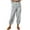 Gray1, variant on ABATAB Cotton Linen Capri Pants for Women Summer Casual Capris Waist Elastic Comfy Loose Cinch Trousers with Pockets