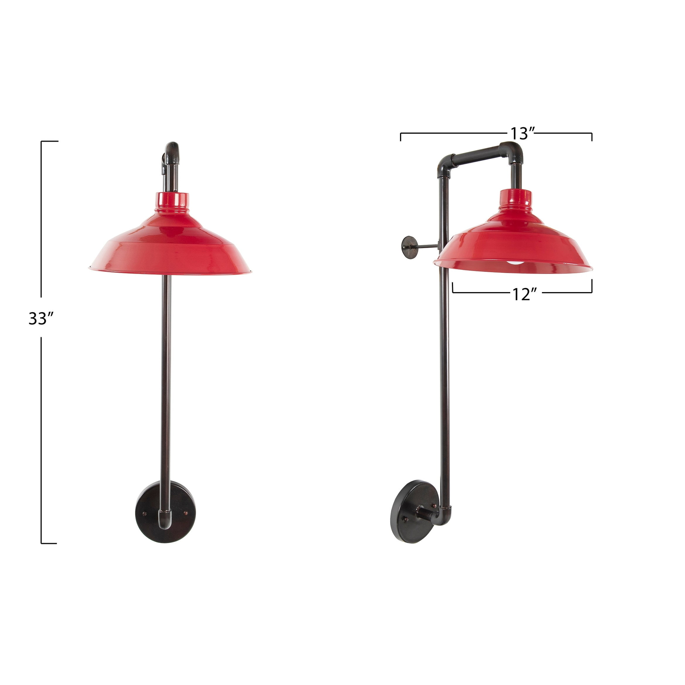 Metal Wall Sconce with Round Shade