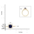 thumbnail image 5 of Angara Natural 0.57 Ct. Blue Sapphire with Diamond Halo Ring in 14K Yellow Gold for Women (Ring Size: 3), 5 of 10