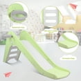 thumbnail image 4 of Pirecart Baby Slide Toddler Slide Climber Set for Indoor Outdoor with Basketball Hood, Wet or Dry Kids Slide for Age 3+, Pastel Green & Gray, 4 of 7