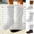 thumbnail image 3 of OKBOP Women's Distressed Faux Leather Mid-Calf Moto Boots, Dual Buckle Straps Pull-On Round Toe Block Low Heel Engineer Boots Coffee Boots Sizes 35, 3 of 5