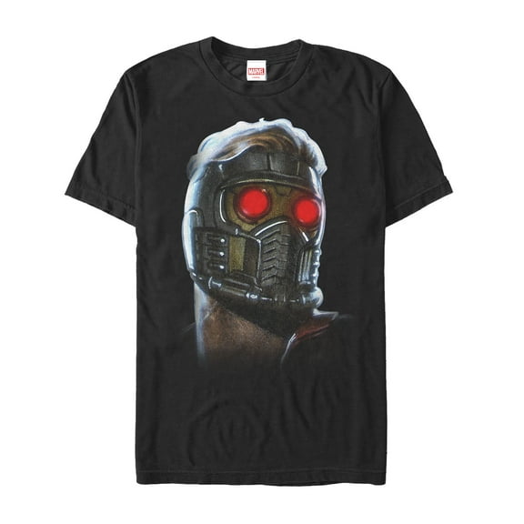 Men's Marvel Guardians of the Galaxy Star-Lord Airbrush Graphic Tee Black Large