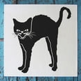 thumbnail image 2 of Stencil1 Black Cat Stencil 5.75" x 6" - Durable Quality Reusable Black Cat Stencil Halloween & Pumpkin Art Craft - 5.75" x 6, 2 of 4